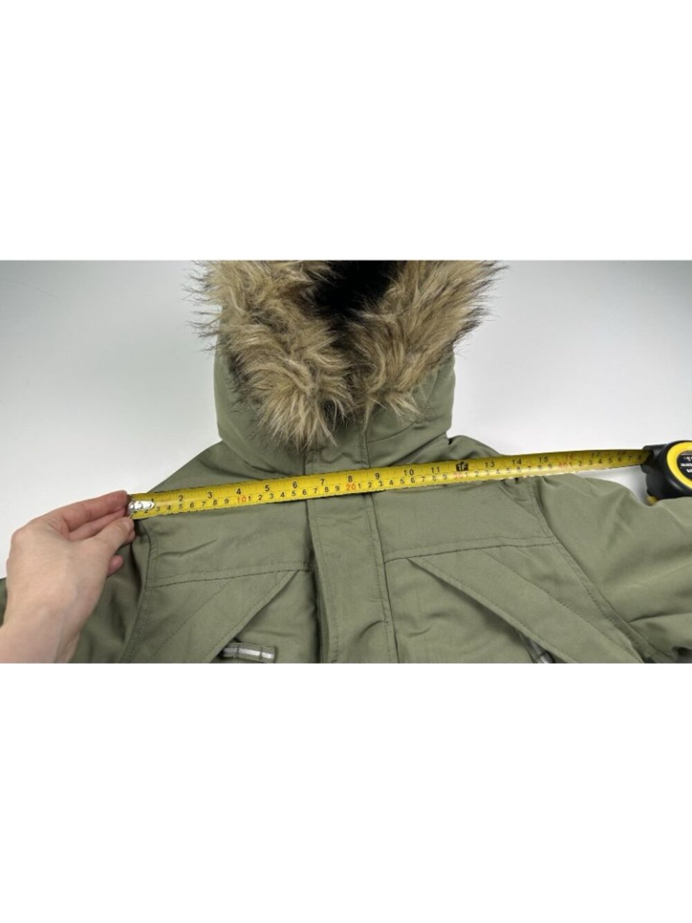 Gap Kids Boy Girl Faux-fur Warm Parka Green Fleece Jacket Coat Small 6-7 - Picture 5 of 7